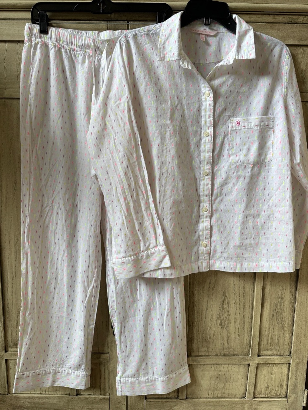Victoria’s Secret VS Women’s 2 Piece Pajama Set Long Sleeve Shirt Pants Small S